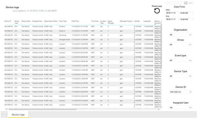 BLACKLINE ANALYTICS — USING THE DEVICE LOGS REPORT