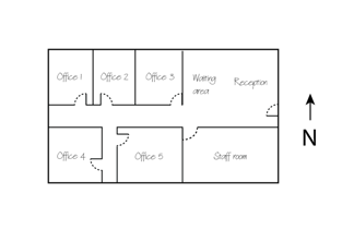 Label where floor plan is in the building