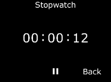 Stopwatch running