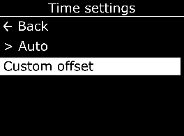 Time Zone Custom Offset