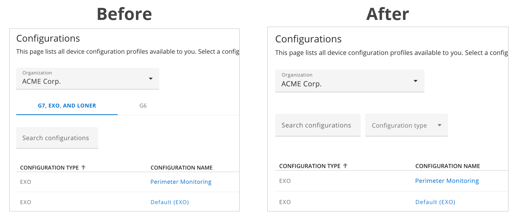 Configurations_DeviceFilter - Comparison