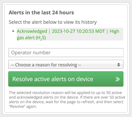 Resolve active alerts on device - Updated - 2
