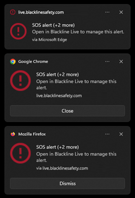 Browser notification examples