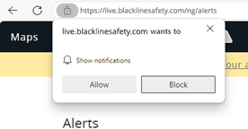 Edge show notifications