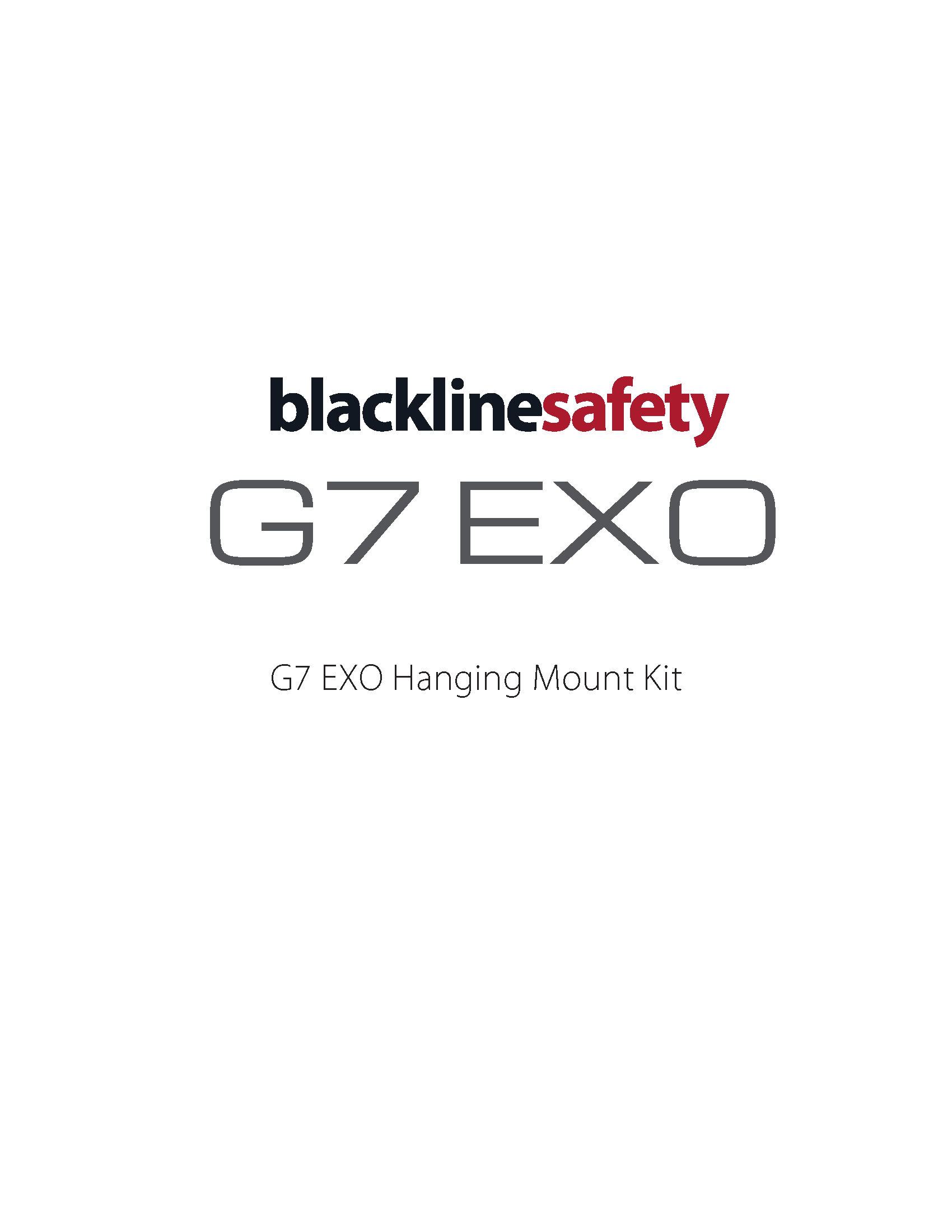 G7 EXO Hanging Mount Kit Guide Cover Page