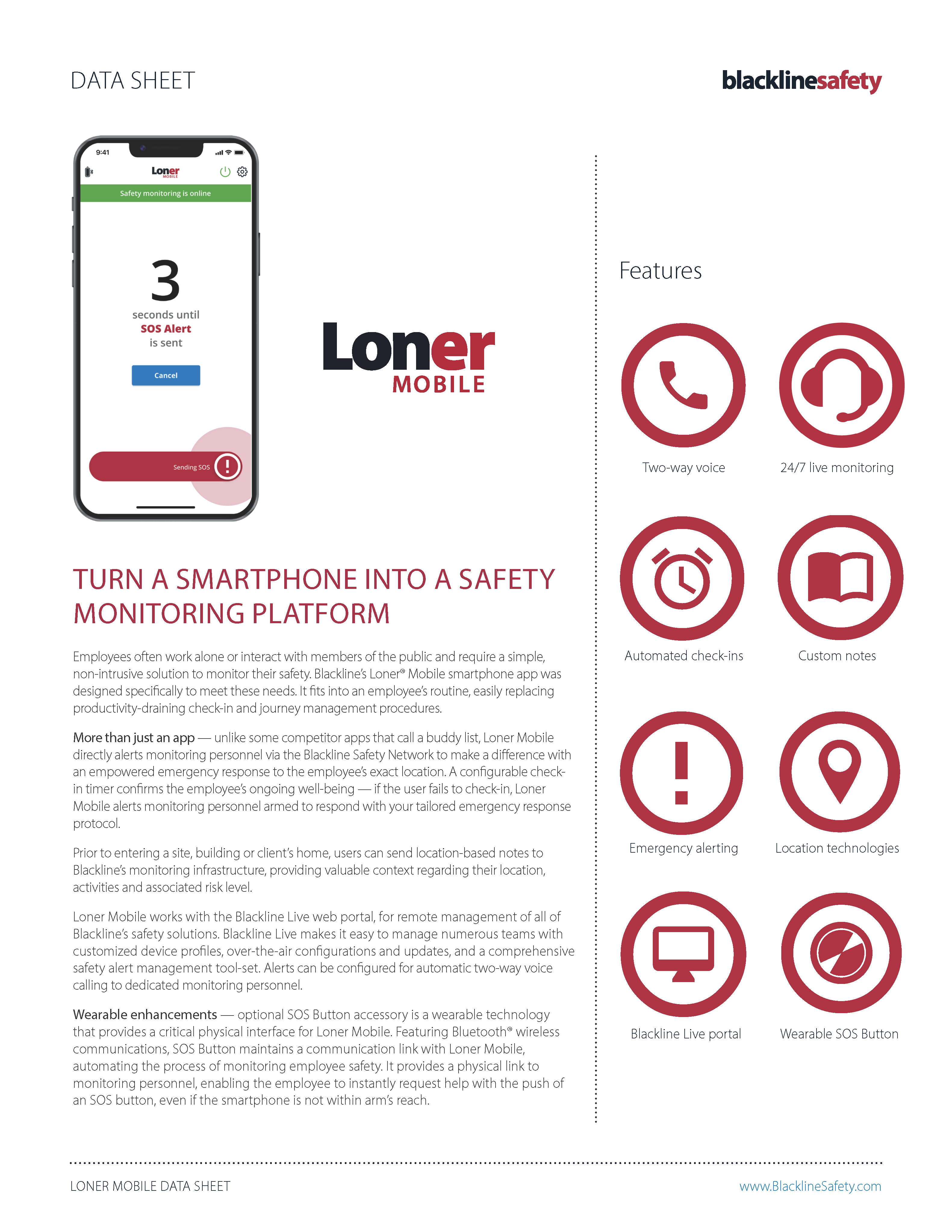 Loner Mobile Datasheet_R11 - EN Cover Sheet
