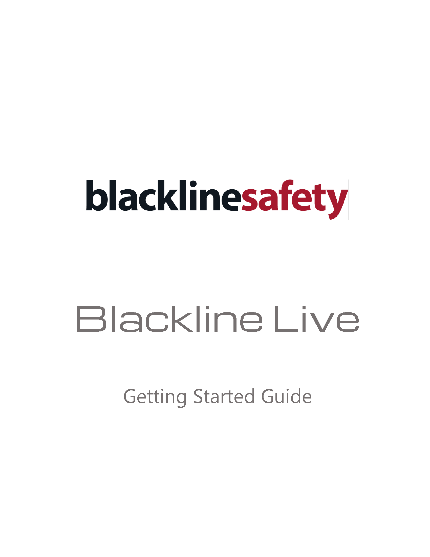 Blackline Live Getting Started Guide Cover