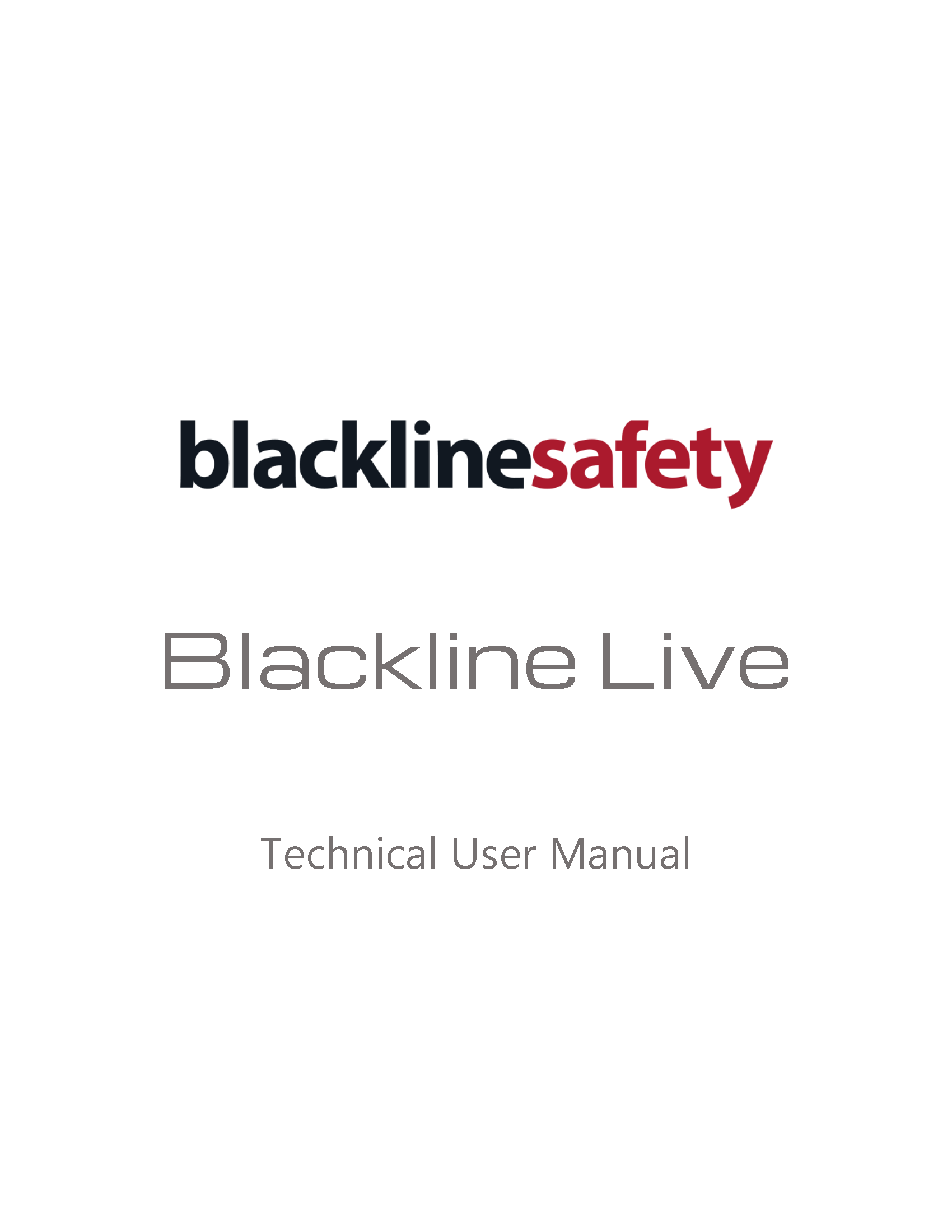 Blackline Live Technical User Manual Cover