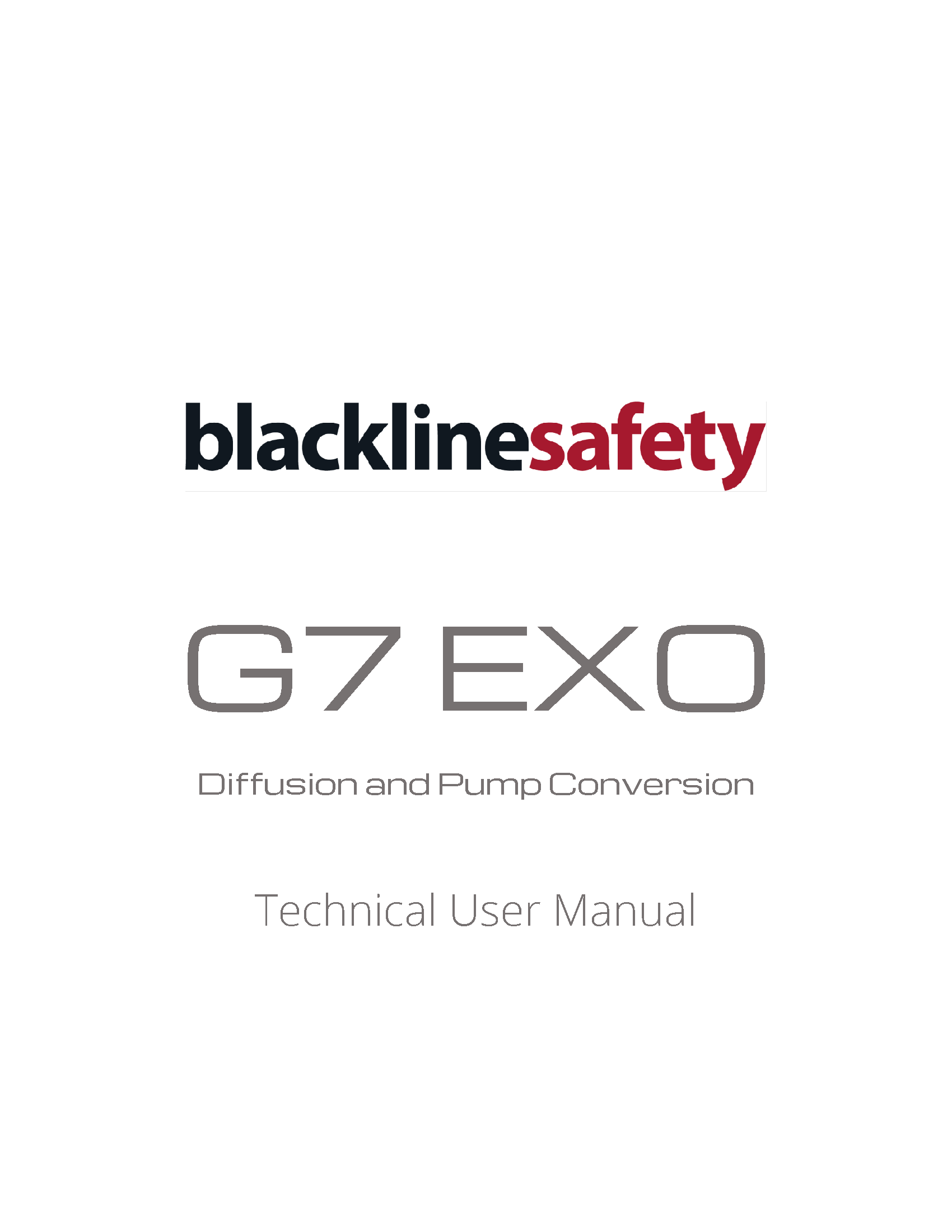 G7 EXO Pump and Diffusion Conversion Technical User Manual Cover
