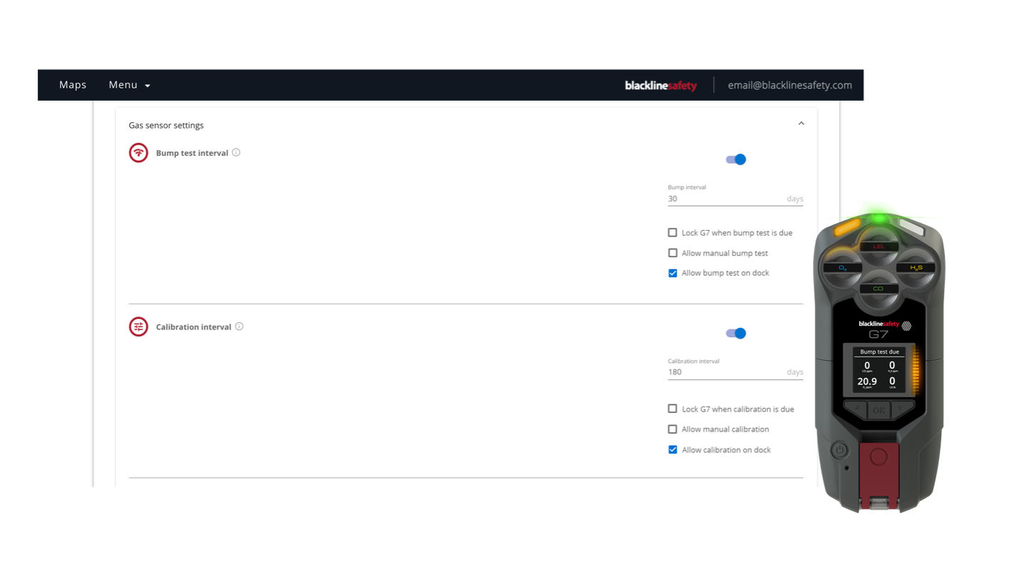 BUMP TEST AND CALIBRATION INTERVALS ON G7